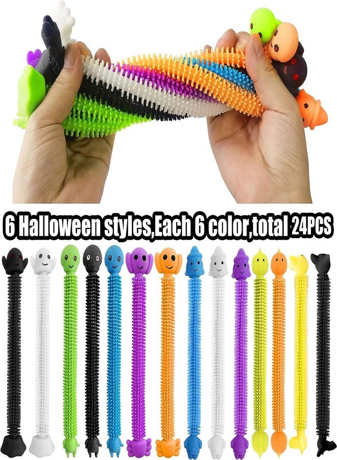 Holydeck 24 Pack Halloween Stretchy Strings Sensory Fidget Toys Pack Great for Kids Students Stress Relief and Anti-Anxiety Toys Assortment Halloween Party Favors (Halloween) - Image 2